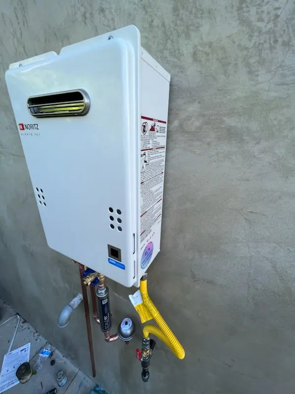 Tankless water heater installation for Quecreek homes